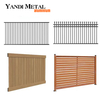 Paneles de valla de aluminio de alta calidad para vallas de jardín, barandillas de valla de piscina de aluminio y Metal, jardín negro