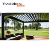 Gazebo eléctrico de lujo para terraza Gazebo de jardín de lujo para exteriores de aluminio Gazebo de vidrio de aluminio Gazebo de aluminio para jardín
