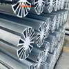 Suministro de fábrica de disipador de calor de aleta de aluminio personalizado de perfil de aluminio industrial