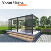 Pérgola de aluminio para automóvil OEM, corredera retráctil y persianas de aluminio plegables, pérgola bioclimática