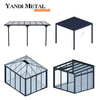 Balcón al aire libre, patio trasero, casa de vidrio templado de aluminio, jardín de invierno, terraza acristalada