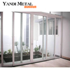 Puertas exteriores de aluminio plegables en acordeón con doble acristalamiento puertas plegables dobles