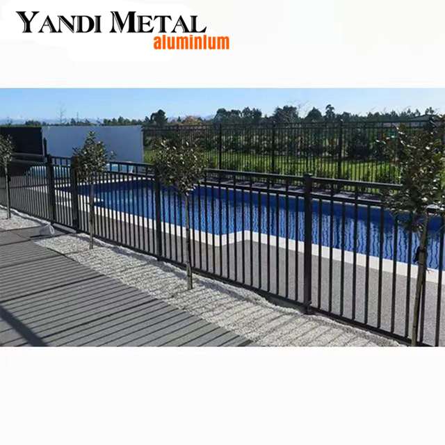 Panel de valla de aluminio, metal con recubrimiento en polvo, valla de privacidad, valla residencial para piscina y jardín al aire libre, aluminio