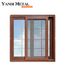 Diseño de ventana de aluminio de doble vidrio de tamaño personalizado, ventana corrediza horizontal con marco de aluminio de vidrio templado
