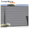 Sistema de valla de aluminio y plástico de madera privado para jardín gris, Europa, 1,8x1,8 m