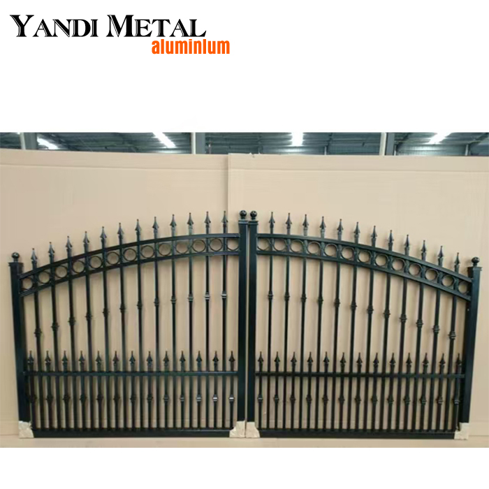 Valla de puerta de aluminio con diseño de pared y puerta personalizada industrial directa de fábrica