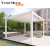 Pérgola con techo de rejilla personalizada, dosel para jardín, pérgola para exteriores, pérgola eléctrica de aluminio