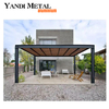 Toldo de aluminio impermeable de metal eléctrico para exteriores, cenador de jardín, sombrilla, pergola de techo, pérgola de aluminio