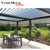 Toldo impermeable de metal para exteriores, toldo para pabellón, techo, pérgola de aluminio, equipada con luces de tubo secundarias emisoras de luz