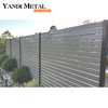 Valla compuesta de panel de tiras de aluminio Valla de privacidad Valla de hoja de seguridad personalizada para exteriores de metal con adornos de aluminio