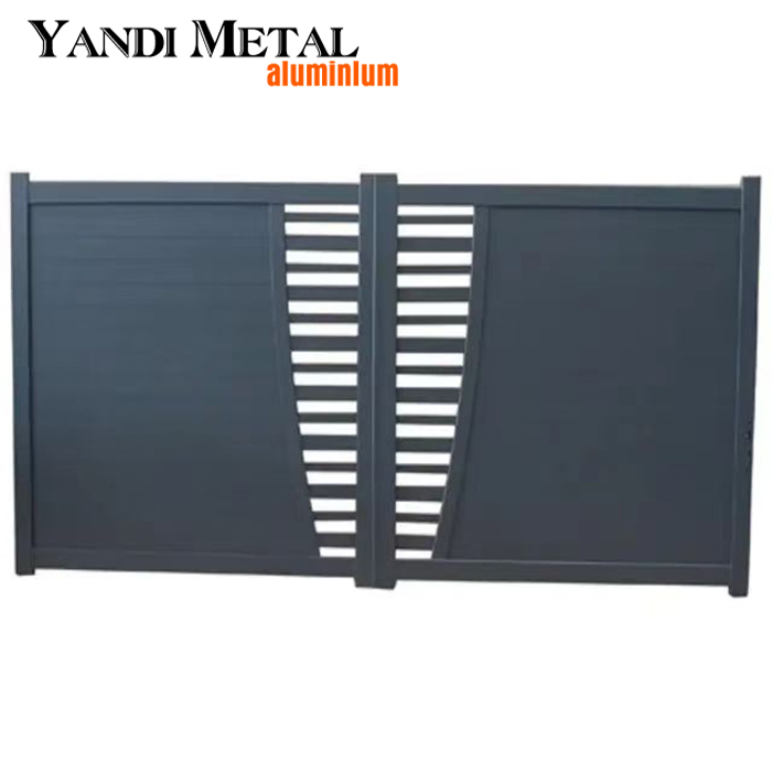 Puertas residenciales de entrada de aluminio competitivas decoradas con puertas cortadas con láser Puertas de barandillas de aluminio