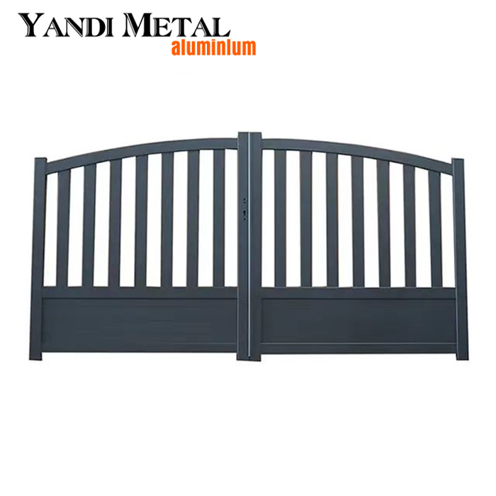 Puertas de aluminio modernas de diseño Puertas eléctricas automáticas Puertas de rejilla personalizadas Puertas residenciales corredizas de aluminio