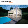 Pérgola exterior personalizada 3*3 3*4 6*4 Pérgola bioclimática de aluminio con puertas correderas de cristal y techo de lamas