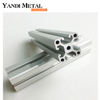 4040 Perfiles de aluminio industriales extruidos con ranura en T Perfiles de aluminio anodizado con barra negra