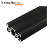 4040 Perfiles de aluminio industriales extruidos con ranura en T Perfiles de aluminio anodizado con barra negra