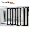 Yandi Sistema de aislamiento térmico puerta mosquitera plegable corrediza de aluminio de doble triple vidrio