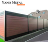 Valla de jardín Wpc de aluminio verde, diseño de panel, valla compuesta de Wpc impermeable, valla de Wpc de aluminio negro para exteriores