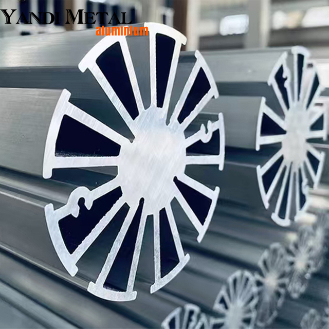 Suministro de fábrica de disipador de calor de aleta de aluminio personalizado de perfil de aluminio industrial