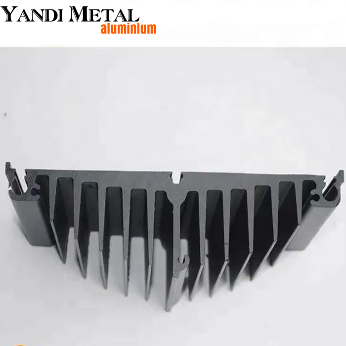 Perfiles industriales del disipador de calor de extrusión de aluminio al6063 t5 fabricante de aletas de enfriamiento, disipador de calor con aletas de aluminio OEM