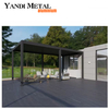 Diseño moderno Toldo de sombra bioclimática persiana impermeable mirador de persiana de techo Pérgola de aluminio para exteriores Pérgola eléctrica de aluminio