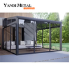 Solarium de aleación de aluminio para jardín Solarium de vidrio de aluminio retráctil para solarium Solarium de vidrio con marco de aluminio