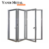 Puertas plegables de aluminio con recubrimiento en polvo, grandes, modernas, al por mayor, con doble acristalamiento