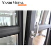 Nuevo diseño, marco de aluminio, doble vidrio, ventana de apertura interior, vidrio de seguridad, ventana corrediza de aluminio