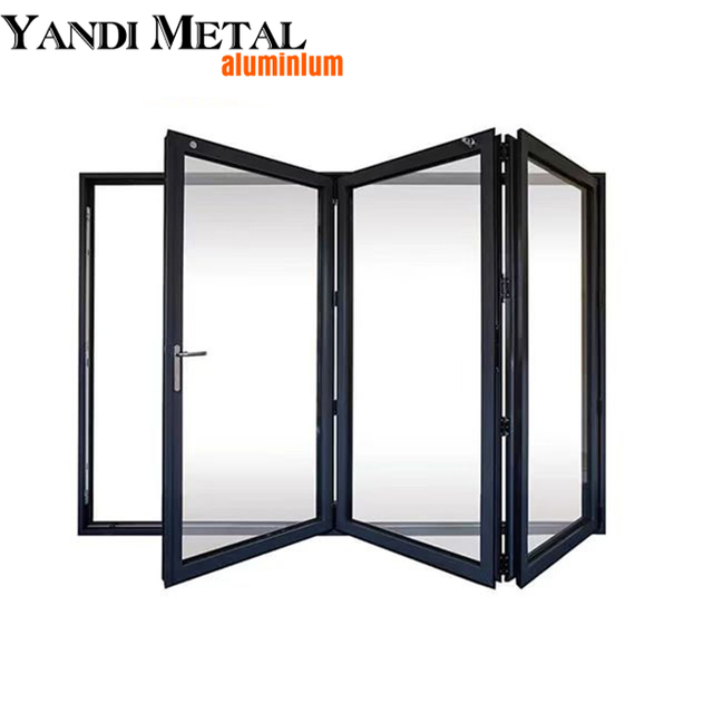 Ocultación exterior Puertas apiladas Las puertas corredizas de aluminio están ocultas dentro del perfil de pared de la puerta.