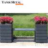 Jardinera moderna Jardinera grande de metal de aluminio para exteriores Jardinera cuadrada de aluminio para jardín Jardinera Caja de plantas de flores negras
