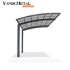 Cochera solar de aluminio resistente al agua con techo de cristal fabricantes de cocheras de aluminio