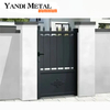 Puerta de aluminio vendedora caliente, diseño deslizante, puerta de entrada de metal de aluminio moderna para el hogar