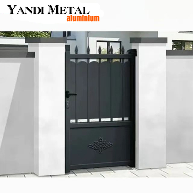 Puerta de aluminio vendedora caliente, diseño deslizante, puerta de entrada de metal de aluminio moderna para el hogar