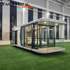 Casas prefabricadas móviles con estructura de acero de lujo Espacio moderno de lujo al aire libre Capsule Resort Familia pequeña