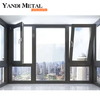 Sistema de puerta con ventana corrediza personalizada de diseño moderno, ventana corrediza de aluminio con doble acristalamiento y impacto de huracán