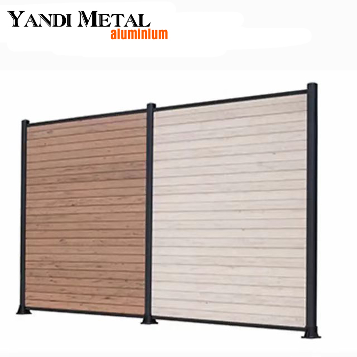 Valla decorativa de alta calidad para jardín, patio, casa, privacidad semi o total, grano de madera, placa de valla WPC para jardín al aire libre