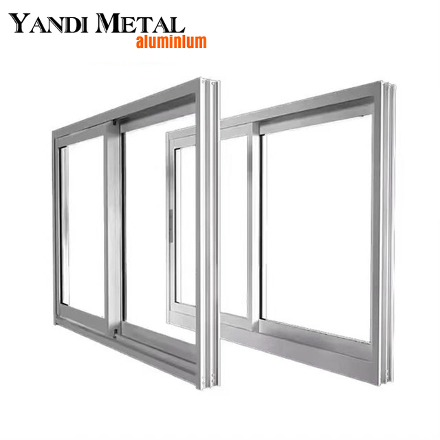 Compre puertas y ventanas corredizas de aluminio de vidrio de doble color de impacto con diseño de riel triple de doble vidrio a buen precio de diseño moderno