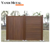 Venta caliente, material de listón privado compuesto barato para jardín, valla de tablero extruido de madera, tablero de plástico de madera, marco de aluminio, conjunto para exteriores
