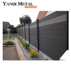 Valla decorativa de calidad para jardín, patio, casa, privacidad parcial o total, postes de aluminio, paneles de valla de listones WPC