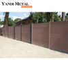 Sistema de valla de aluminio y plástico de madera privado para jardín gris, Europa, 1,8x1,8 m