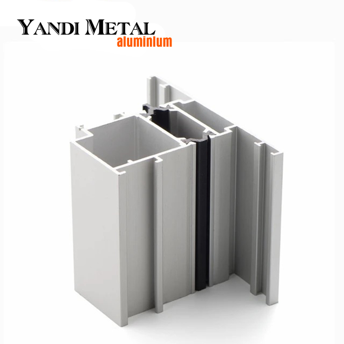 Fabricante de puertas y ventanas de aluminio extruido personalizado de material de aluminio Fram anodizado en caliente 6063