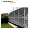Valla de aluminio Listones horizontales de límite residencial de metal Valla de rejilla de aluminio Panel de valla de alta seguridad blanco negro