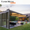 Toldo de aluminio impermeable de metal eléctrico para exteriores, cenador de jardín, sombrilla, pergola de techo, pérgola de aluminio