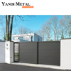 Puerta corrediza de aluminio para entrada automática de jardín, directa de fábrica, puerta de aluminio de privacidad con listones horizontales