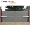 Puerta de aluminio eléctrica, diseño personalizado, villa moderna, puerta corrediza automática de aluminio