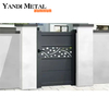 Puerta única decorativa de aluminio, muro delimitador, puerta de entrada de aluminio, puerta principal, puerta corrediza eléctrica de aluminio