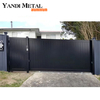 Entrada peatonal residencial de estilo moderno Puerta de entrada de aluminio Puerta corrediza de privacidad de aluminio con listones abatibles