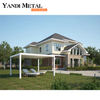 Popular pérgola de aluminio blanco para exteriores, pérgola de ocio para patio, villa, contraventanas, pérgola doble de hoja de aluminio