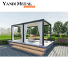 Gazebo de aluminio personalizado de alta calidad, cenador para exteriores, cenador de jardín, marco de cenador de aluminio eléctrico de aluminio