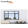 Ventana de aislamiento de aluminio con doble acristalamiento, diseño profesional, venta directa de fábrica Yandi