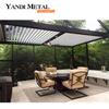 Pérgola de lamas de aluminio móvil bioclimática de diseño moderno de aluminio personalizada de alta calidad